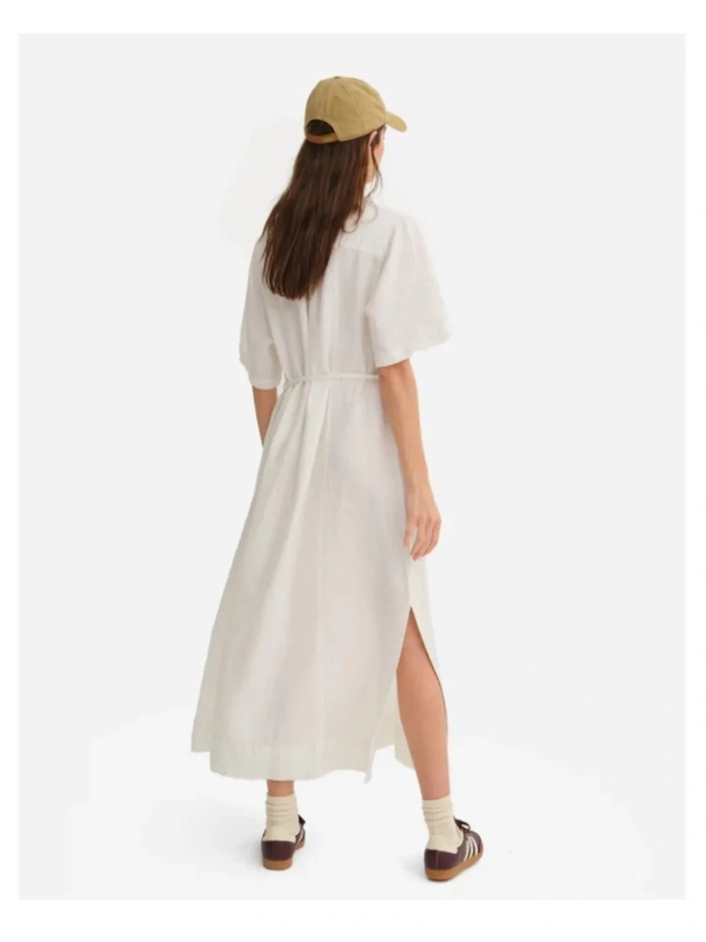 Mate the Label Linen Belt Maxi Dress in Salt - Picture 3 of 8